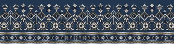 Unique Digital Traditional Geometric Ethnic Border Floral Leaves Baroque Pattern — Stock fotografie
