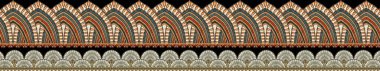 it's a unique digital Traditional Geometric Ethnic border, floral leaves baroque pattern and Mughal art elements, Abstract texture motif, and vintage Ornament artwork combination for textile printing.