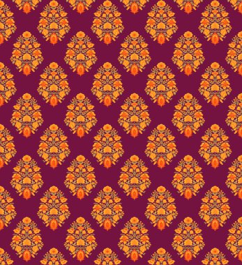 it's a unique digital Traditional Geometric Ethnic border, floral leaves baroque pattern and Mughal art elements, Abstract texture motif, and vintage Ornament artwork combination for textile printing.