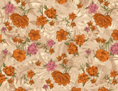 it's a unique digital Traditional Geometric Ethnic border, floral leaves baroque pattern and Mughal art elements, Abstract texture motif, and vintage Ornament artwork combination for textile printing.