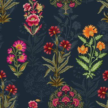 Kusursuz soyut çiçek desenli duvar kağıdı desenli kusursuz el desenli çiçek ve botanik desenli 