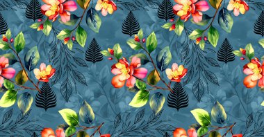 Kusursuz soyut çiçek desenli duvar kağıdı desenli kusursuz el desenli çiçek ve botanik desenli 