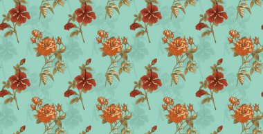 Kusursuz soyut çiçek desenli duvar kağıdı desenli kusursuz el desenli çiçek ve botanik desenli 