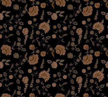 Kusursuz soyut çiçek desenli duvar kağıdı desenli kusursuz el desenli çiçek ve botanik desenli 