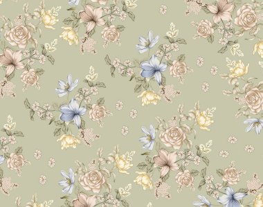 Kusursuz soyut çiçek desenli duvar kağıdı desenli kusursuz el desenli çiçek ve botanik desenli 