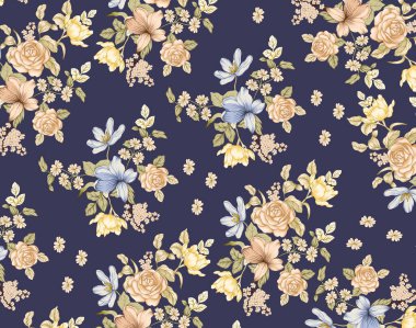 Kusursuz soyut çiçek desenli duvar kağıdı desenli kusursuz el desenli çiçek ve botanik desenli 