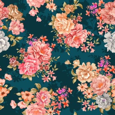 Kusursuz soyut çiçek desenli duvar kağıdı desenli kusursuz el desenli çiçek ve botanik desenli 