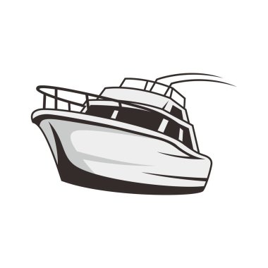 tekne balıkçılığı illüstrasyon logo vektör resmi tişörtü