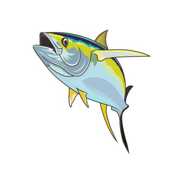 Ton balığı illüstrasyon logo vektör resmi tişörtü