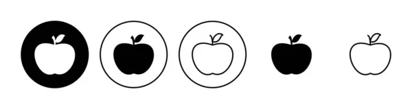 Σύνολο Εικονιδίων Apple Εικονίδιο Διανύσματος Σύμβολα Μήλου Για Σχεδιασμό Ιστοσελίδων — Διανυσματικό Αρχείο