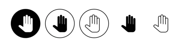Hand Icon Set Hand Vector Icon Palm Click — Stock Vector