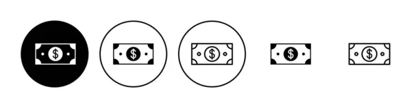 Набор Иконок Значок Вектора Денег — стоковый вектор