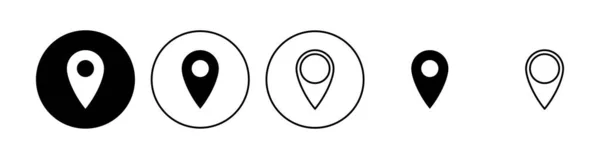 Ensemble Icônes Broches Icône Localisation Vectorielle Icône Destination Carte Pin — Image vectorielle