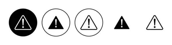 Восклицательный Знак Опасности Знак Внимания Набор Значков Предупреждающий Знак Опасности — стоковый вектор