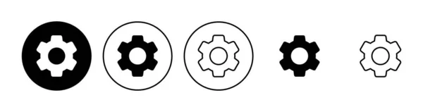 Réglage Icône Paramètres Rouage Icône Symbole — Image vectorielle