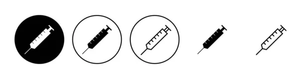 Spritzensymbolset Vorhanden Injektionssymbolvektor — Stockvektor