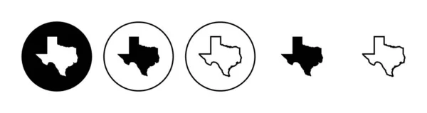 Ensemble Icônes Texas Texas Signe Symbole — Image vectorielle