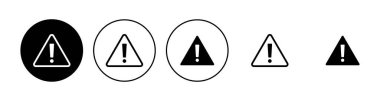 Ünlem tehlike işareti. Dikkat işareti simgesi ayarlandı. Tehlike uyarısı işareti