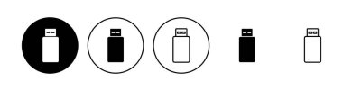 Usb simgesi ayarlandı. Flash disk simgesi vektörü