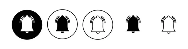 Conjunto Iconos Bell Icono Notificación Para Diseño Sitio Web — Archivo Imágenes Vectoriales