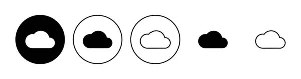 Conjunto Iconos Nube Icono Vector Nube — Archivo Imágenes Vectoriales