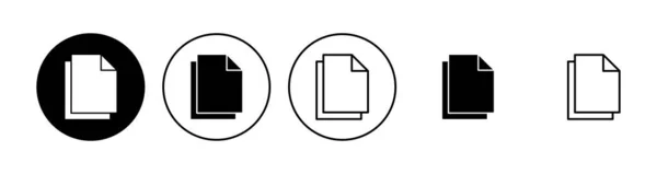 Ensemble Icônes Document Icône Papier Icône Fichier — Image vectorielle