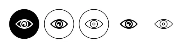 Göz Simgesi Ayarlandı Göz Vektör Simgesi Bak Görüş Simgesi — Stok Vektör