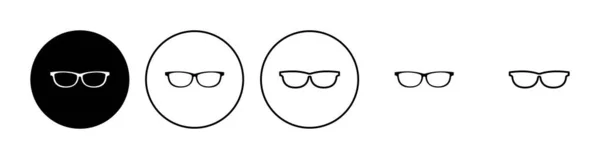 Glasses Icon Set Glasses Vector Icon — Stock Vector