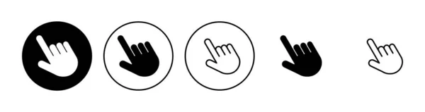 Faceți Clic Pictogramă Set Pointer Icon Vector Mână Cursor Icon — Vector de stoc