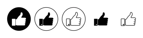 Thumbs Icon Set Hand Icon Vector — Stock Vector
