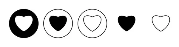 Σετ Εικόνων Αγάπης Διανυσματική Απεικόνιση Καρδιάς Όπως Διάνυσμα Εικονιδίου — Διανυσματικό Αρχείο