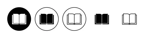Buch Icon Gesetzt Icon Vektor Öffnen Ebook Symbol — Stockvektor