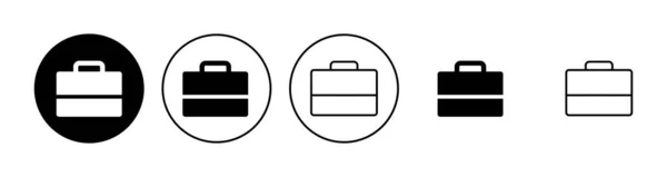 Aktenkoffer Set Koffersymbol Gepäcksymbol — Stockvektor