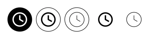 Conjunto Iconos Del Reloj Icono Tiempo Vector Icono Reloj Símbolo — Archivo Imágenes Vectoriales
