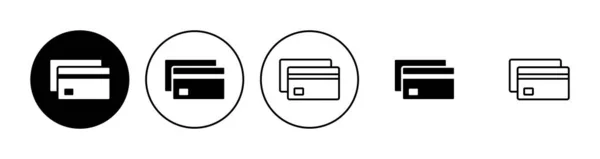 Kreditkarten Icon Gesetzt Symbolvektor Für Kreditkartenzahlung — Stockvektor