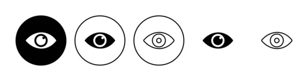 Набір Значків Очей Піктограма Вектора Очей Погляд Бачення Піктограми — стоковий вектор
