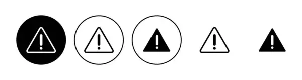 呼号危险信号 注意标志图标集 危险警告信号 — 图库矢量图片
