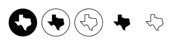 Σύνολο Εικονιδίων Τέξας Σύμβολο Του Σημείου Texas — Διανυσματικό Αρχείο