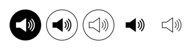 Hoparlör simgesi hazır. Hacim simgesi vektörü. Hoparlör ikon vektörü. ses sembolü