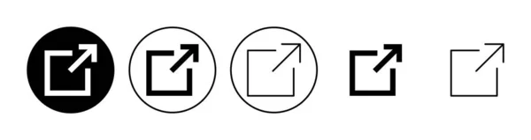 Zewnętrzny Zestaw Ikon Łącza Połącz Wektor Ikony Symbol Hiperłącza — Wektor stockowy