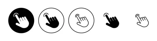 Hand Click Icon Set Pointer Icon Vector Hand Cursor Icon — Stock Vector