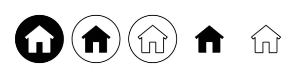 Haus Ikone Gesetzt Home Icon Vektor — Stockvektor