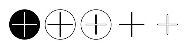 Icon Set Vorhanden Symbol Hinzufügen — Stockvektor