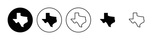 Set Iconos Texas Símbolo Signo Texas — Archivo Imágenes Vectoriales