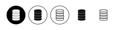 Veritabanı simgesi seti. veritabanı vektörü simgesi