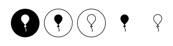 Balon Simgesi Ayarlandı Parti Balonu Süsleme Doğum Günü Vektörü Balon — Stok Vektör