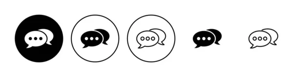 Набор Значков Чата Значок Речевого Пузыря Вектор Значка Комментария Сообщение — стоковый вектор