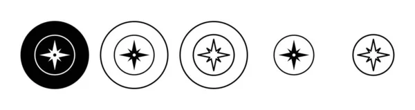 Kompass Ikon Set Pil Kompass Ikon Vektor — Stock vektor