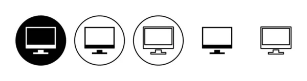 Computersymbole Gesetzt Bildschirmsymbolvektor — Stockvektor