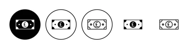 Set Icone Monetarie Icona Del Vettore Monetario — Vettoriale Stock